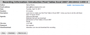 Intro to Pivot Tables in Excel 2007