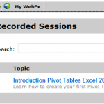 WebEx Recorded Sessions