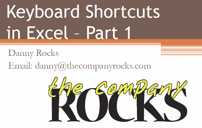 Keyboard Shortcut Charts and Videos for Excel and Word