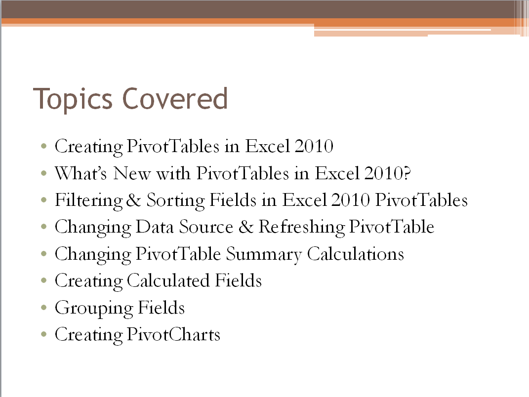 Learn Excel Pivot Tables Quickly
