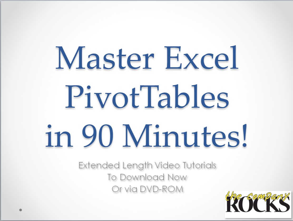 Excel Pivot Tables Training